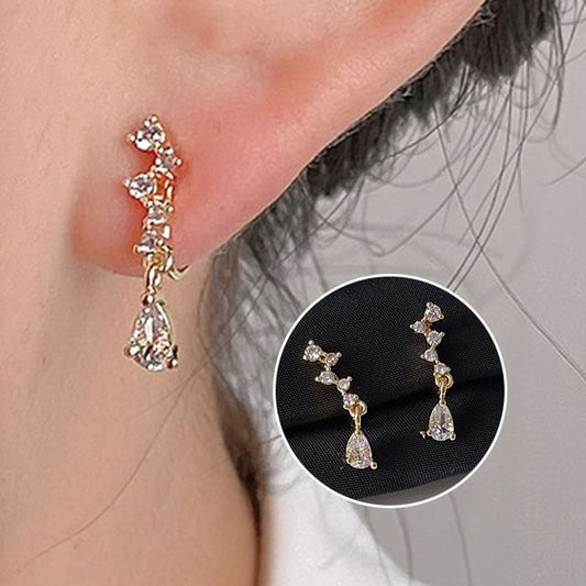 Clip-On Earring Drop Rhinestone