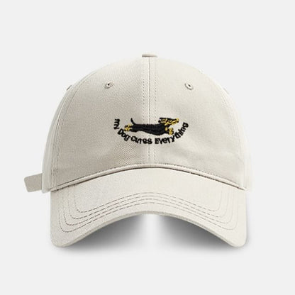 Dog Baseball Cap Embroidered