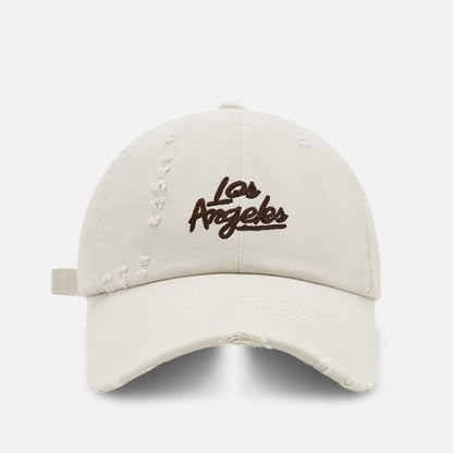 Cap Distressed Embroidered Baseball Lettering