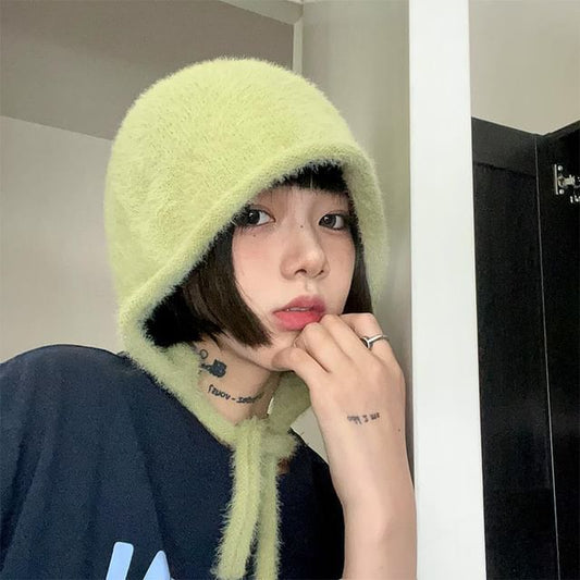 Knit Plain Hat Cloche