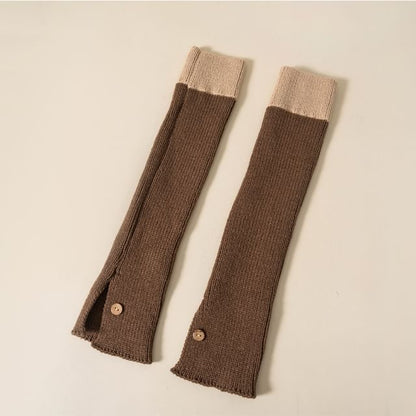 Two Tone Knit Leg Warmers