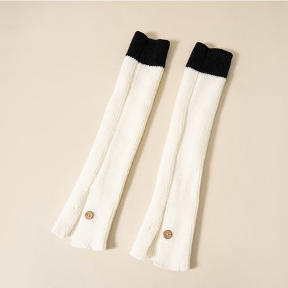 Two Tone Knit Leg Warmers