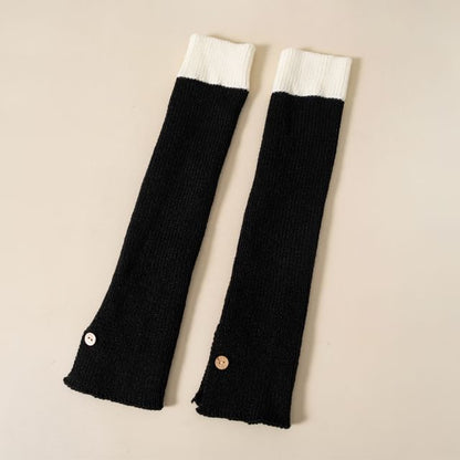 Two Tone Knit Leg Warmers