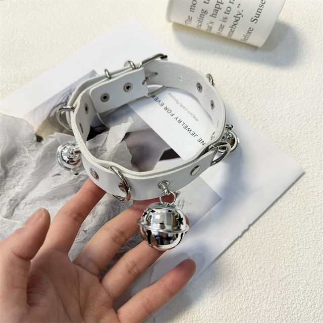 Bell Faux Leather Choker / Leash