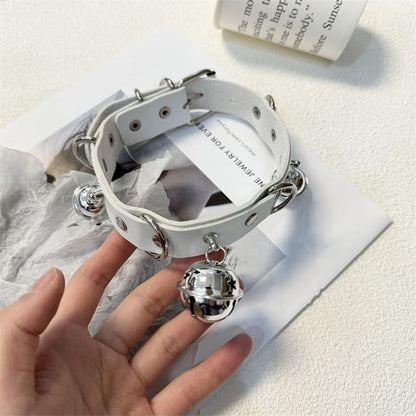 Bell Faux Leather Choker / Leash