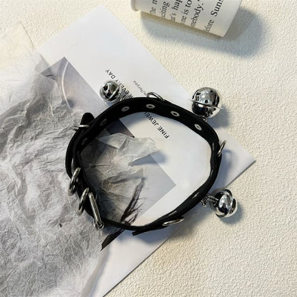 Bell Faux Leather Choker / Leash