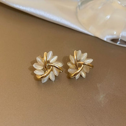 Faux Gemstone Stud Earring / Drop Earring