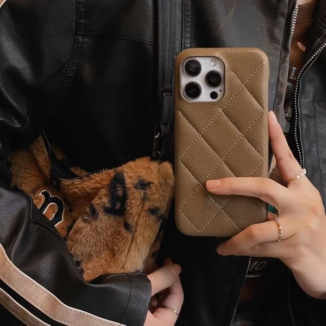 Quilted Faux Leather Phone Case