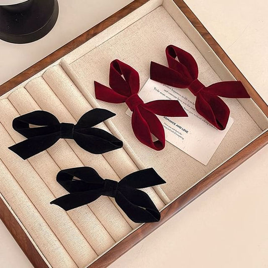 Bow Velvet Hair Clip