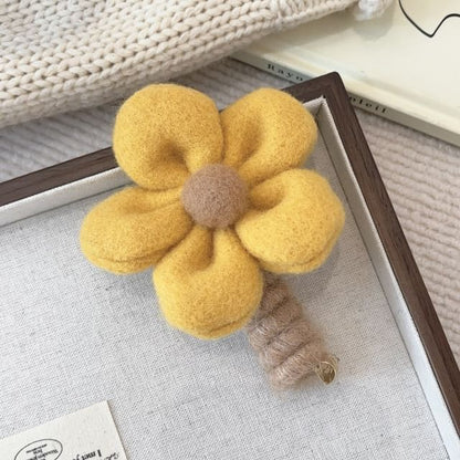 Floral Fabric Coil Hair Tie