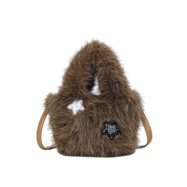Plain Fluffy Crossbody Bag