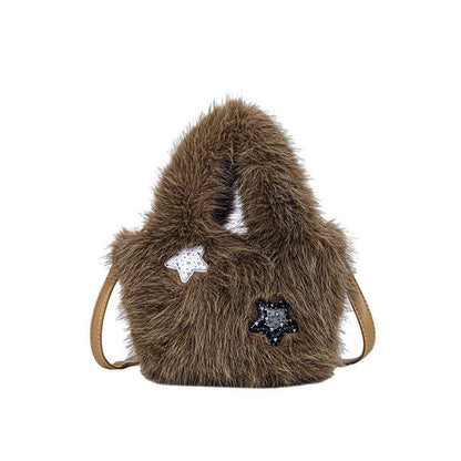 Plain Fluffy Crossbody Bag