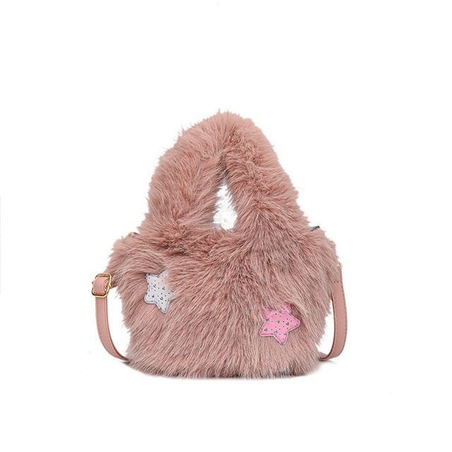 Plain Fluffy Crossbody Bag