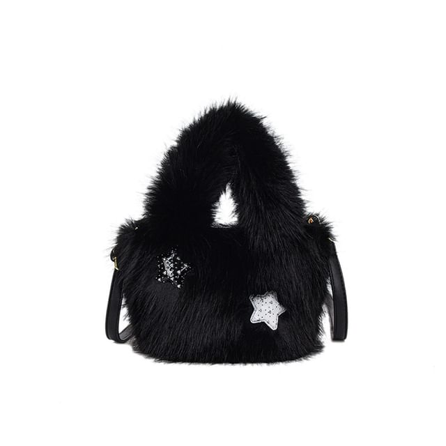 Plain Fluffy Crossbody Bag