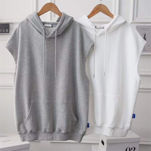 Hoodie Sleeveless Plain