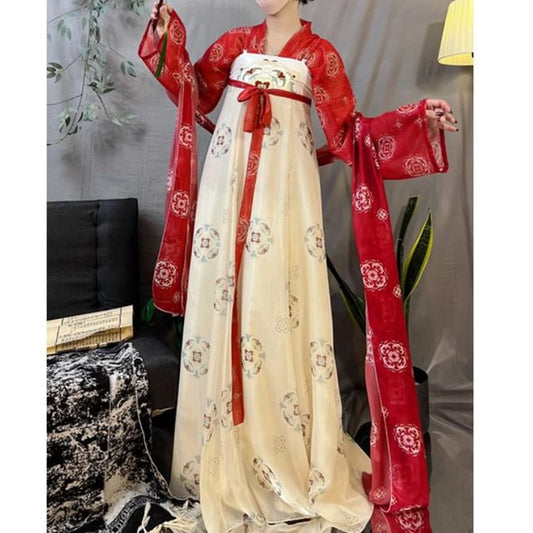 Patterned Hanfu Costume Set