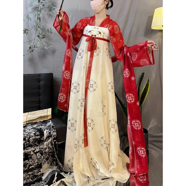 Patterned Hanfu Costume Set