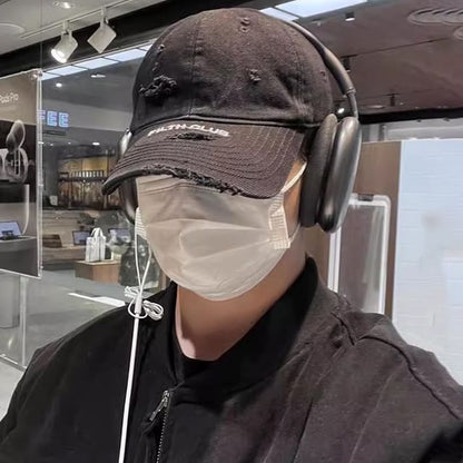 Cap Distressed Lettering Baseball