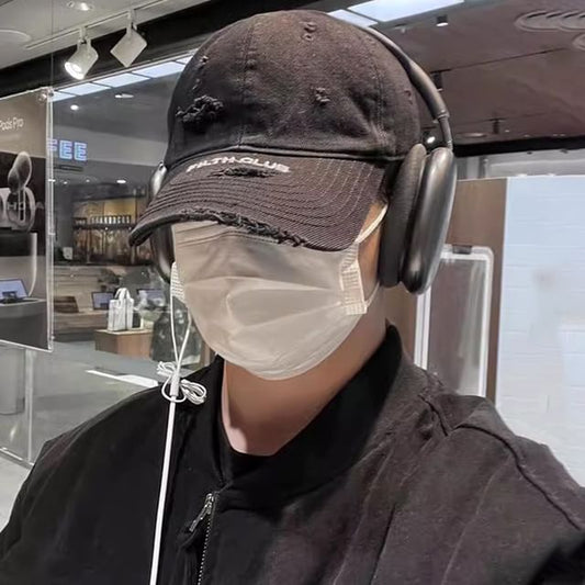 Cap Distressed Lettering Baseball