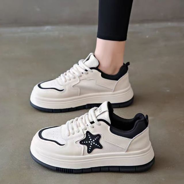 Star Accent Platform Sneakers