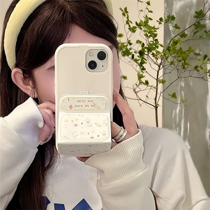 Floral Heart Foldable Stand Phone Case
