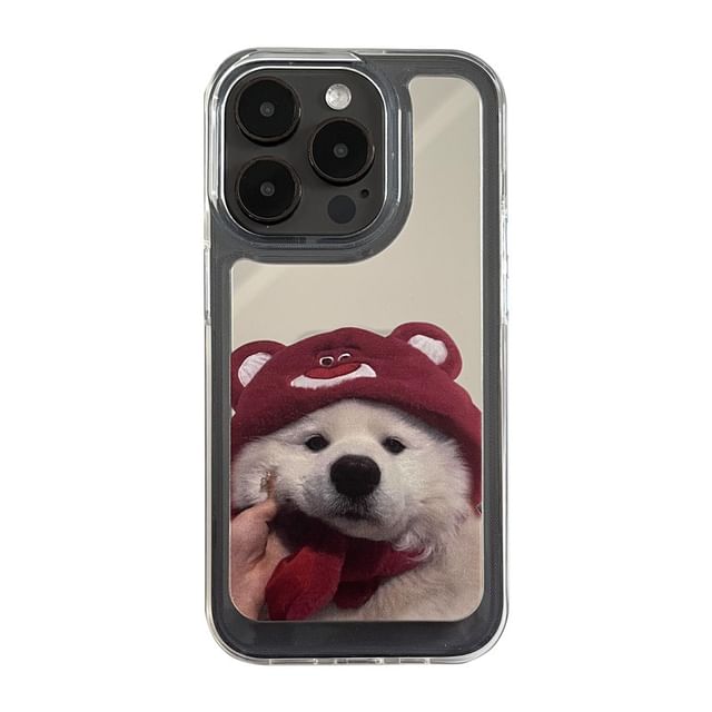 Dog Mirrored Phone Case - iPhone 15 Pro Max / 15 Pro / 15 Plus / 15 / 14 Pro Max / 14 Pro / 14 Plus / 14 / 13 Pro Max / 13 Pro / 13 / 13 mini / 12 Pro Max / 12 Pro / 12 / 12 mini / 11 Pro Max / 11 Pro / 11