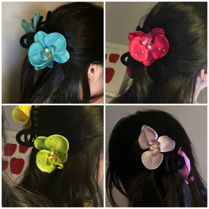 Floral Clamp Fabric Hair