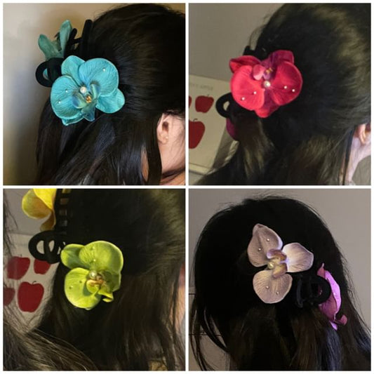Floral Clamp Fabric Hair