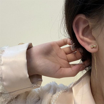 Threader Earring Alloy Bead