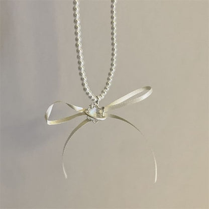 Snowflake Ribbon / Choker Earring Drop