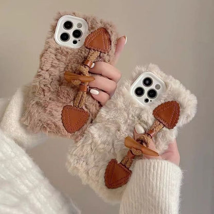 Button Case Chenille Toggle Phone
