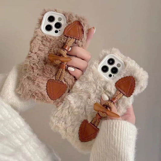 Button Case Chenille Toggle Phone