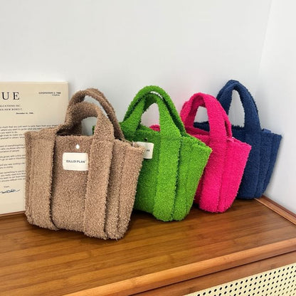 Fluffy Top Handle Crossbody Bag
