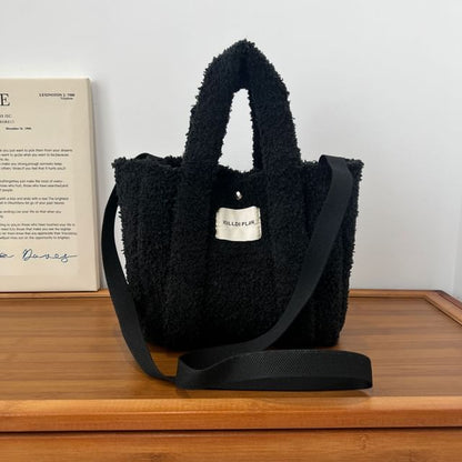 Fluffy Top Handle Crossbody Bag