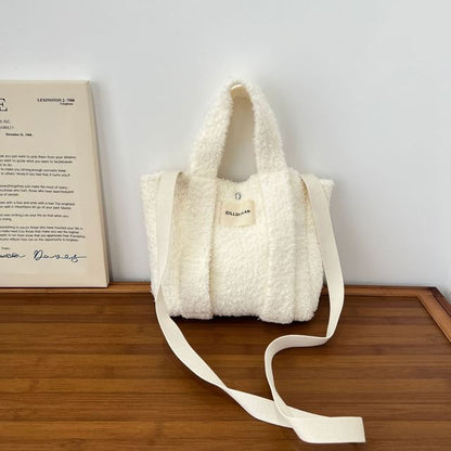 Fluffy Top Handle Crossbody Bag