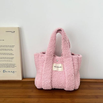 Fluffy Top Handle Crossbody Bag