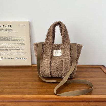 Fluffy Top Handle Crossbody Bag
