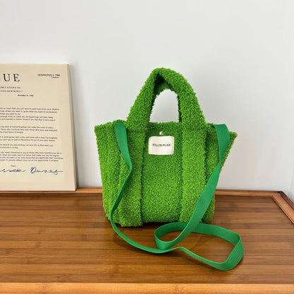 Fluffy Top Handle Crossbody Bag