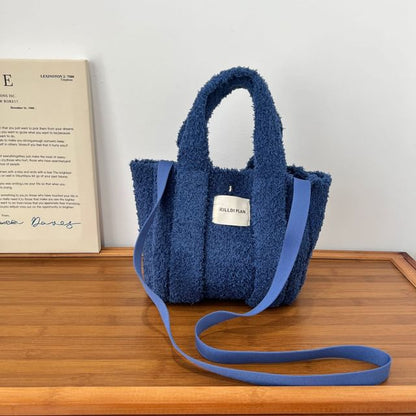 Fluffy Top Handle Crossbody Bag