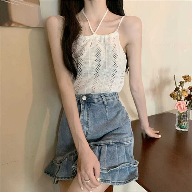 Plain Top Camisole Knit