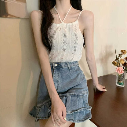 Plain Top Camisole Knit