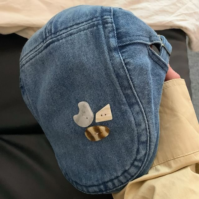 Denim Flat Cap