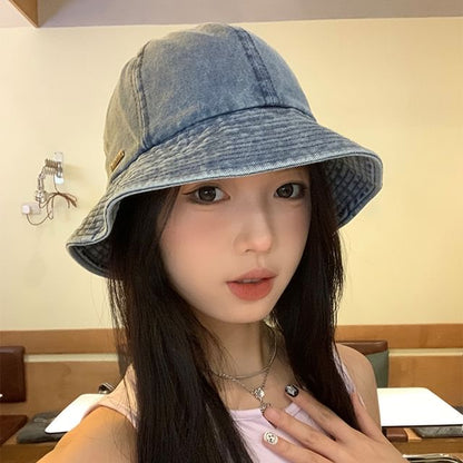 Washed Denim Bucket Hat