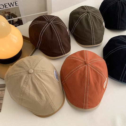 Lettering Applique Flat Cap