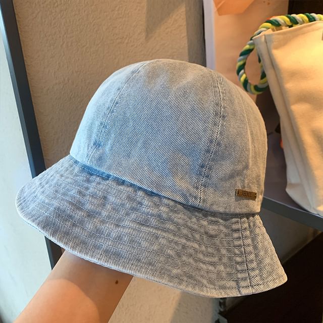 Washed Denim Bucket Hat