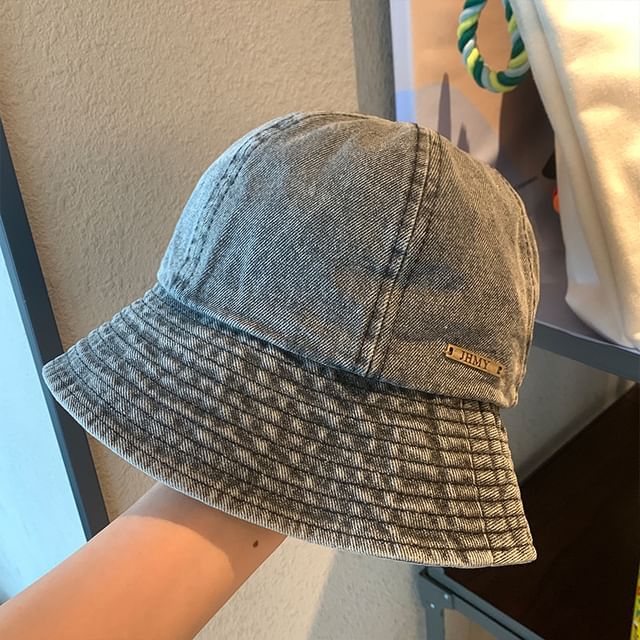 Washed Denim Bucket Hat