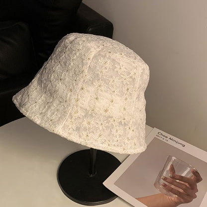 Floral Embroidered Bucket Hat