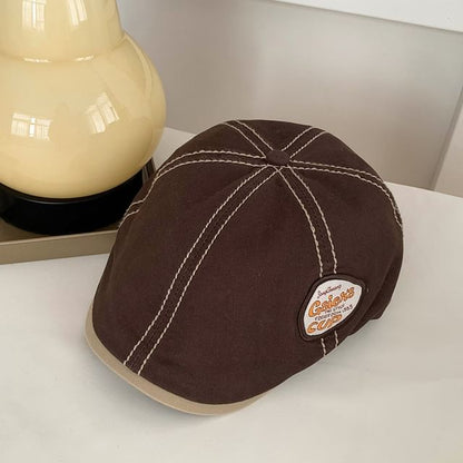 Lettering Applique Flat Cap