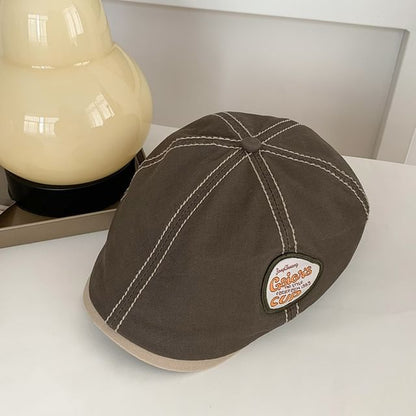 Lettering Applique Flat Cap