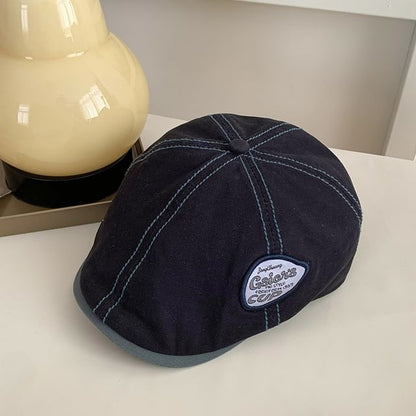 Lettering Applique Flat Cap